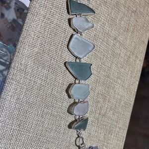 Fine Sterling sea glass Bracelet